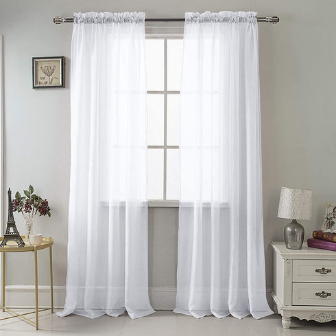 Adore the Decor™ Sheer Rod Pocket 54 x 84in. Single Curtain Panel
